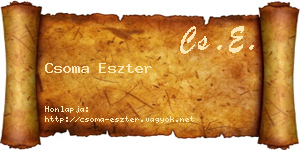 Csoma Eszter névjegykártya